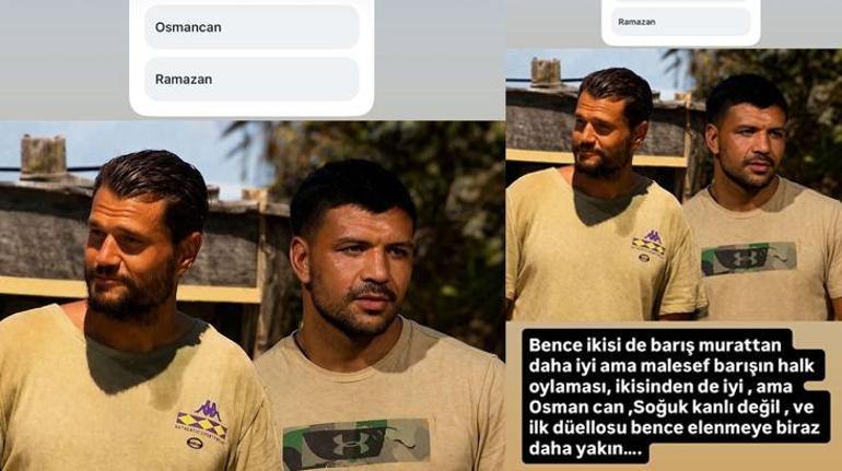 Survivor Hikmet Tuğsuzdan dikkat çeken eleme tahmini