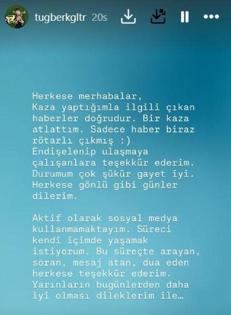 Güllünün oğlu Tuğberk Yağız Gülter kaza mı geçirdi Açıklama geldi