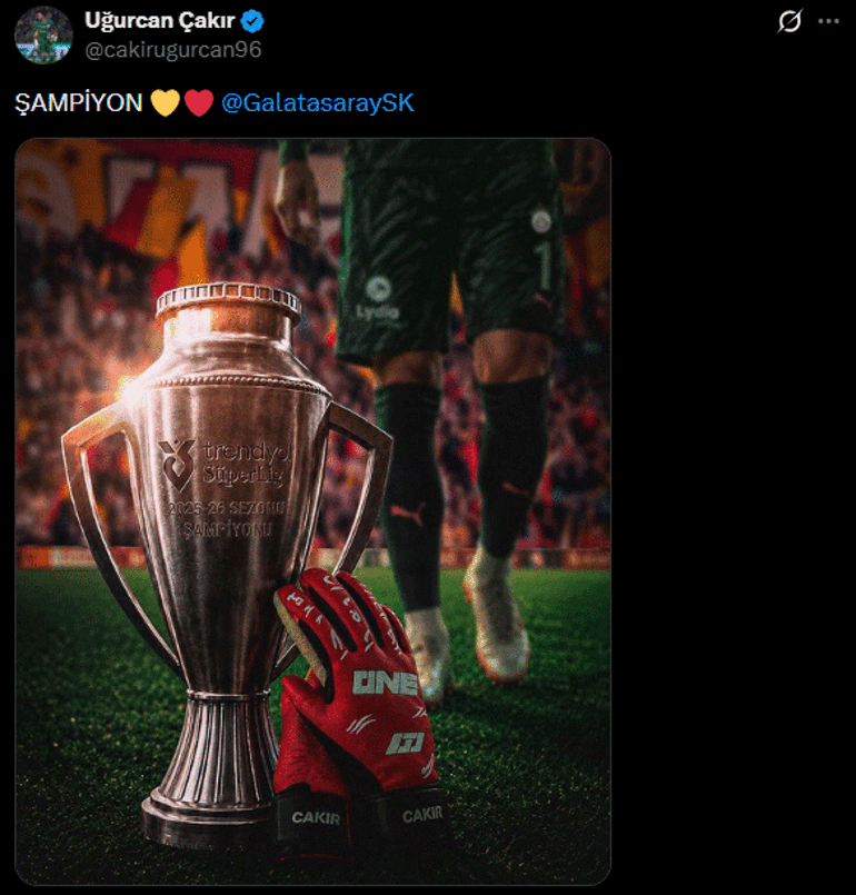 Galatasarayda Uğurcan Çakırdan Trabzonspora gönderme