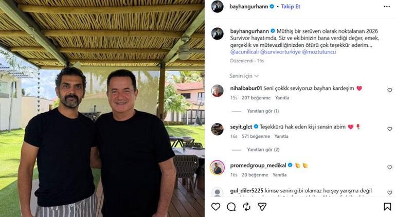 Survivor’da şok ayrılık Diskalifiye edildi: Bayhandan Acun Ilıcalı paylaşımı