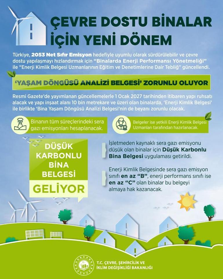 Bakanlıktan yeşil bina düzenlemesi
