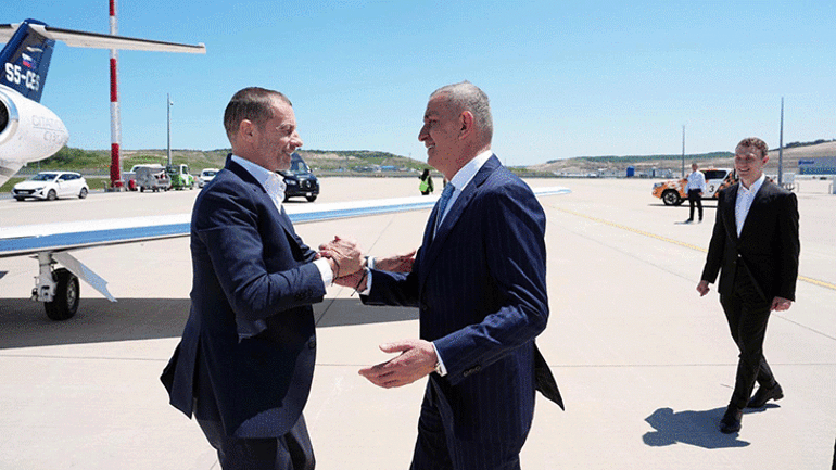 UEFA Başkanı Aleksander Ceferin, Avrupa Ligi finali öncesi İstanbula geldi