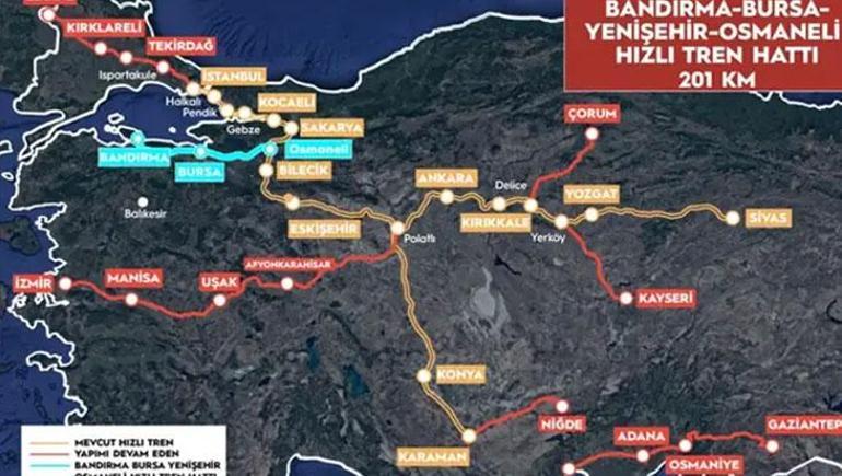 Bursa hızlı treninde geri sayım başladı Bakan tarih verdi: İstanbul ile mesafe 2 saat 15 dakikaya düşecek