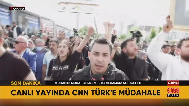 Son dakika... CNN Türk muhabirine müdahale Canlı yayında gergin anlar: Ali Mahir Başarır sol kulağıma vurdu