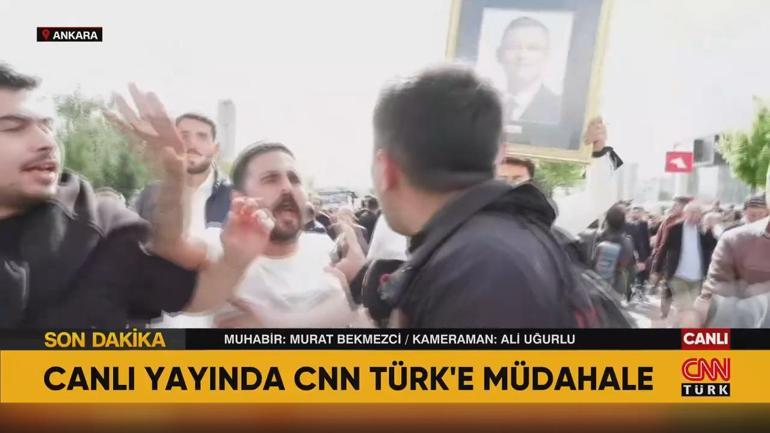 Son dakika... CNN Türk muhabirine müdahale Canlı yayında gergin anlar: Ali Mahir Başarır sol kulağıma vurdu