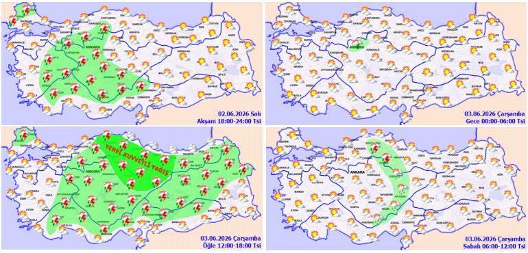 Meteoroloji yeni hava durumu raporu yayımladı İçişleri Bakanlığından 4 il için sarı kodlu uyarı