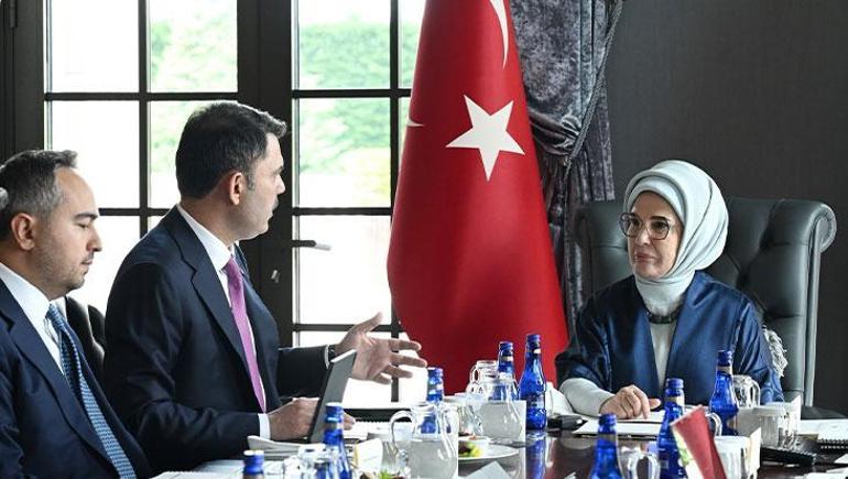 Emine Erdoğan, Çevre, Şehircilik ve İklim Değişikliği Bakanı Kurum ile görüştü