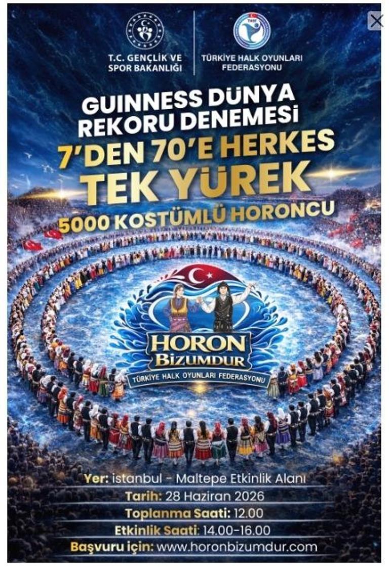 Maltepede 5 bin kişilik horon buluşması: Hedef Guinness Dünya Rekoru