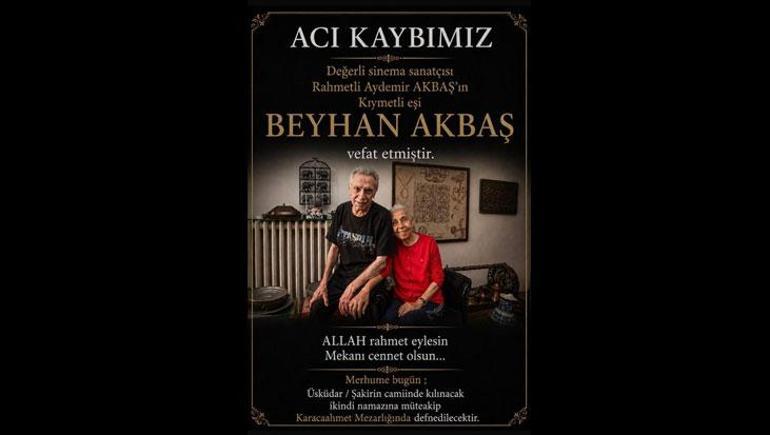 Aydemir Akbaşın eşi Beyhan Benek Akbaş vefat etti