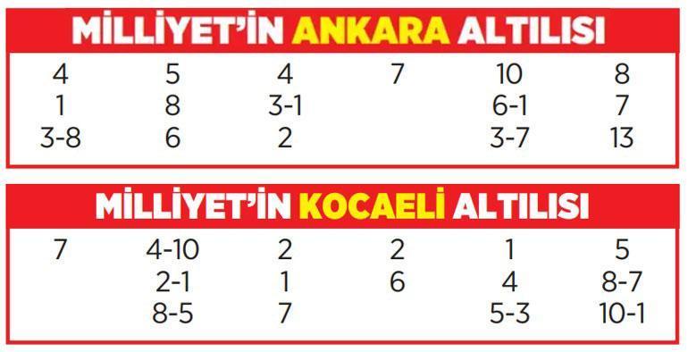 Altılı ganyanda bugün (4 Ağustos)