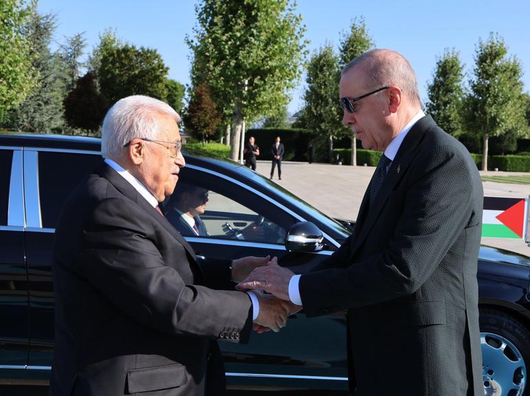 Mahmud Abbas Ankarada Cumhurbaşkanı Erdoğandan resmi karşılama