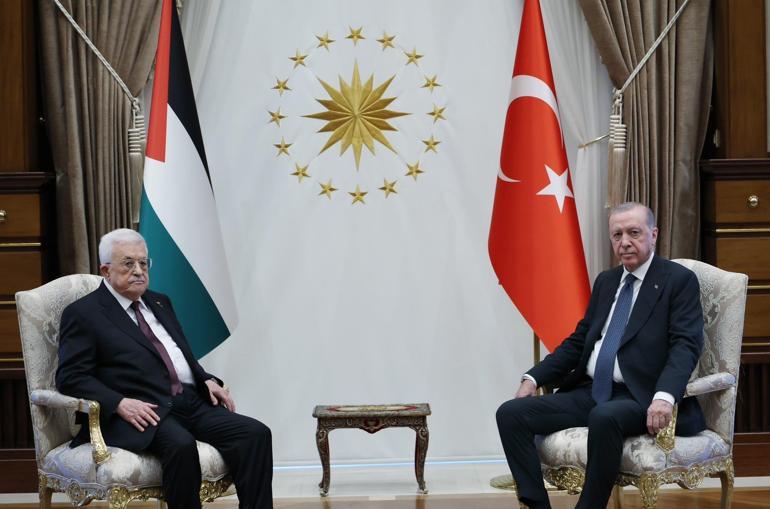 Mahmud Abbas Ankarada Cumhurbaşkanı Erdoğandan resmi karşılama