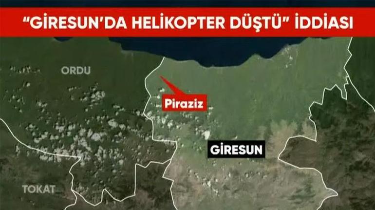 Giresunda helikopter düştü iddiası Gaziantep Valisinden açıklama