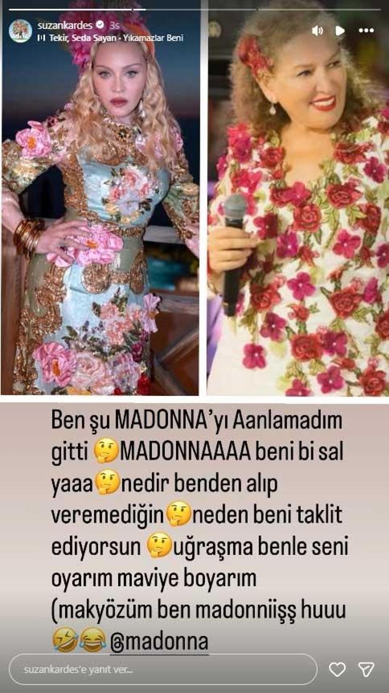 Suzan Kardeşten Madonnaya: Beni taklit etme