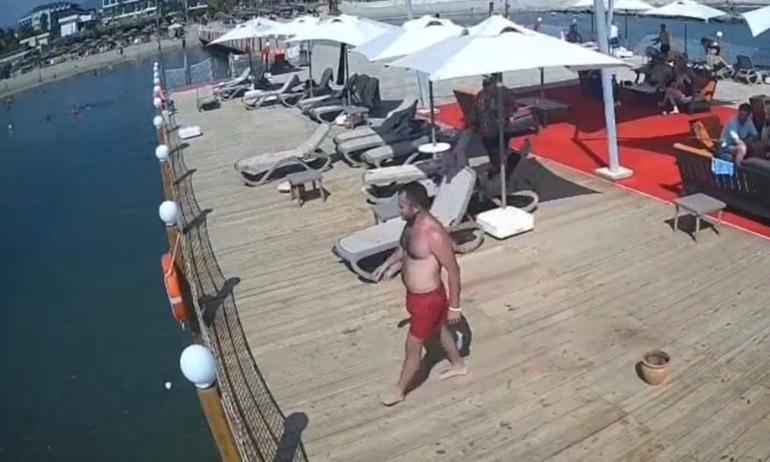 Alanyada kahreden görüntü Sığ suya balıklama atlayan tatilci öldü