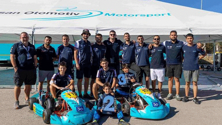 BOM Karting Takımı pilotları Uşakta podyumu domine etti