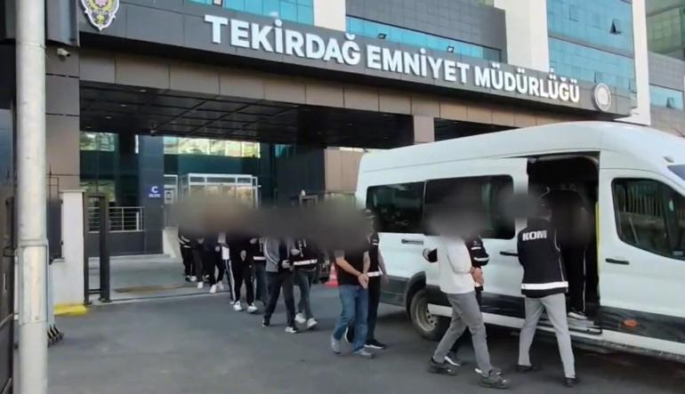 Tekirdağ merkezli 4 ilde büyük operasyon! 16 ayrı suç eylemiyle bağlantılı şüpheliler yakalandı