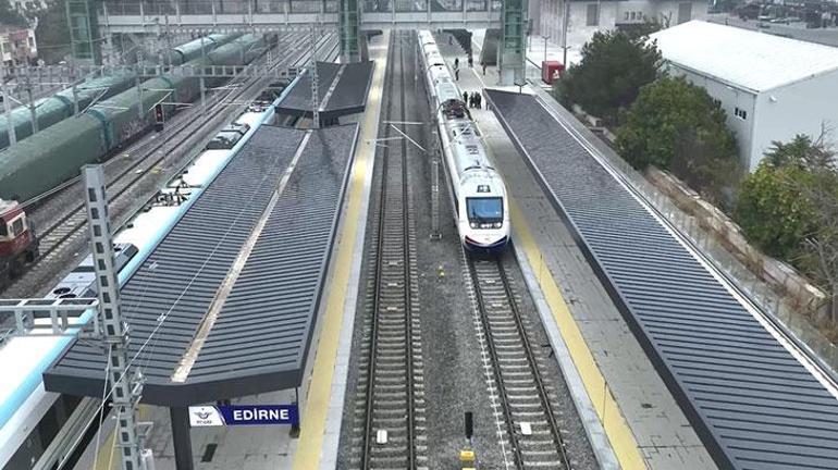 Türkiye’nin en yeni hızlı tren hattında seferler başladı Çerkezköy-Edirne arası 54 dakikaya düştü