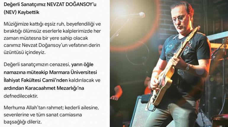 Şarkıcı Nev 57 yaşında hayatını kaybetti Cenaze programı belli oldu