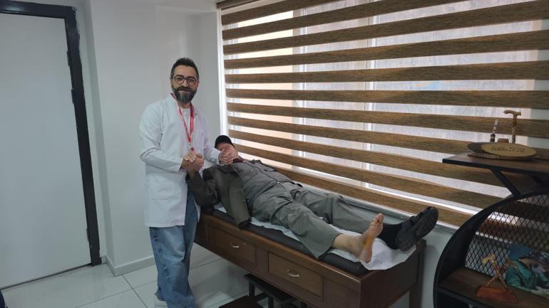 Doktorlar bacağının kesilmesini önermişti 72 yaşındaki Ahmet Üstünkul yeniden ayağa kalktı