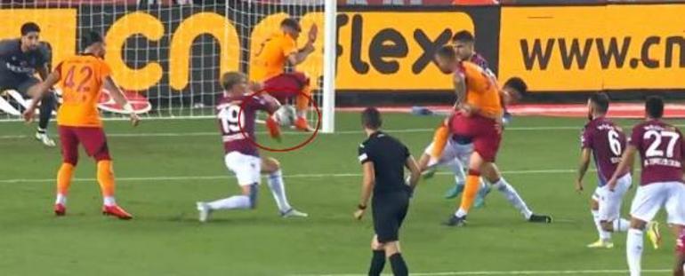 Trabzonspor-Galatasaray maçında tartışma yaratan pozisyon Penaltı mı