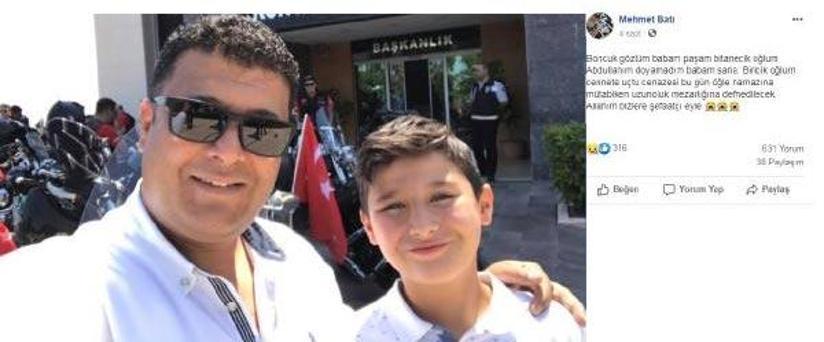 Bisikletten düşen 10 yaşındaki Abdullah hayatını kaybetti