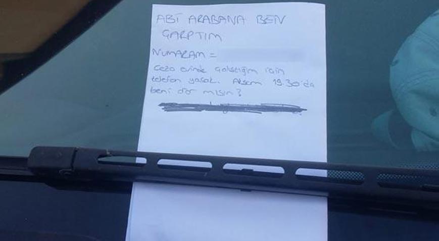 Arabasına gelince bu notu gördü: Akşam 19:30da...
