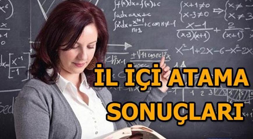 İl içi atama sonuçları açıklanıyor İl içi atama sonuçları sorgulama ekranı