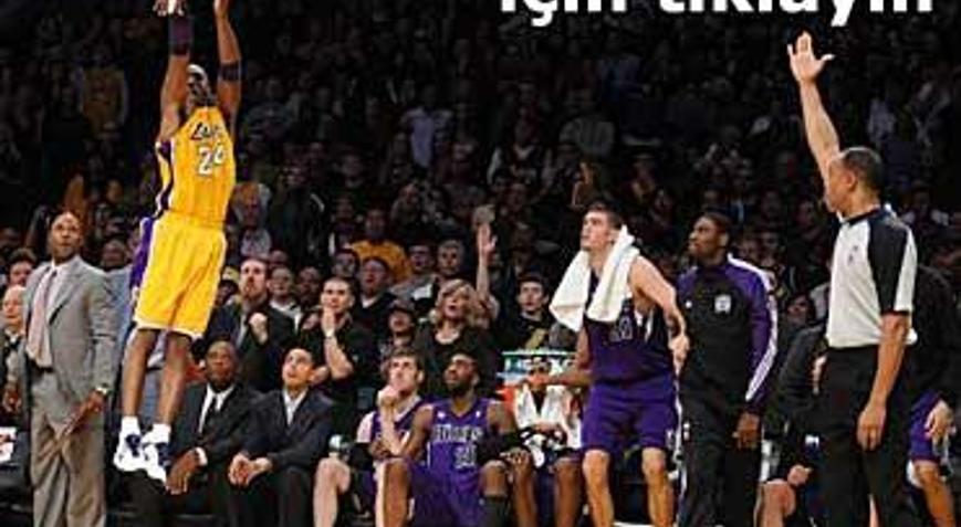 Kobe Bryant 39 sayı ile oynadı