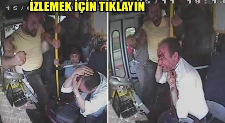 Tümseğe sert giren otobüs şoförünü dövdü