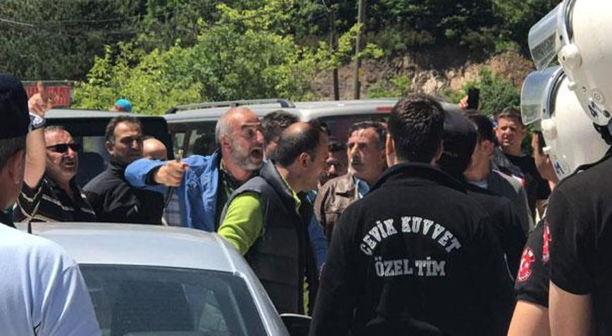 Yuvacık Barajı çevresindeki tesislerin yıkımında biber gazlı müdahale