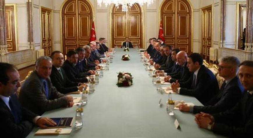 Cumhurbaşkanı Erdoğan, Kulüpler Birliği heyetini kabul etti