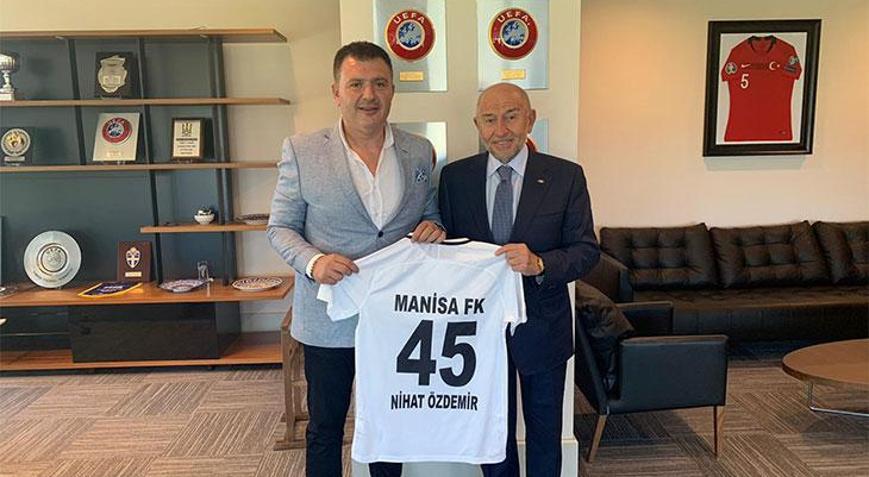 Manisa FKdan TFF Başkanı Özdemire ziyaret