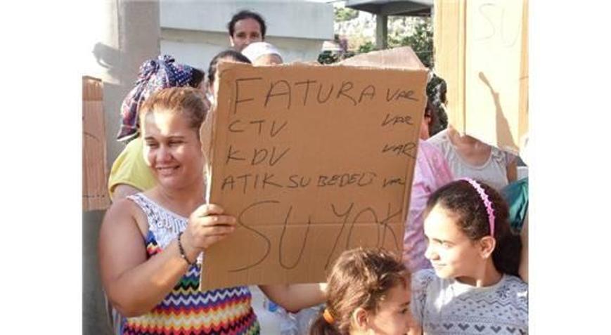 SAMANDAĞ’DA SU PROTESTOSU