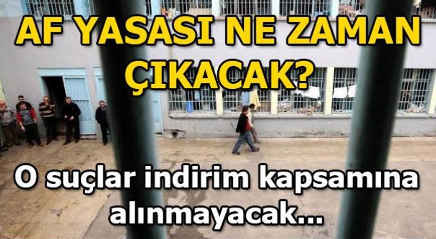 Af Yasası 2020 yılına mı kaldı 6 suç indirim kapsamına alınmayacak