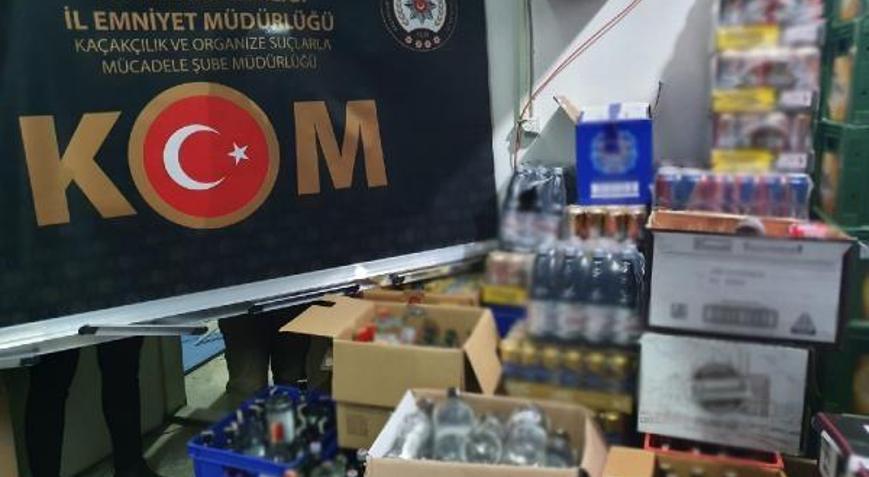 Kırıkkalede 2 bin 351 şişe kaçak içki ele geçirildi