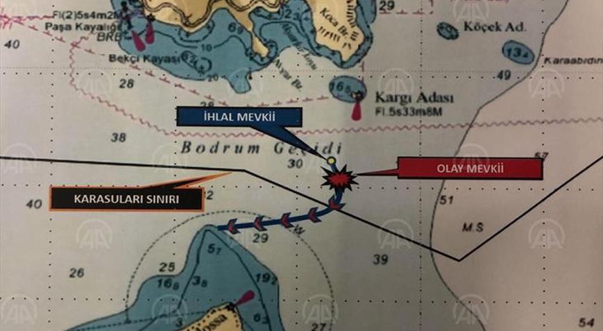 Yunan sahil güvenlik botu, Türk kara sularından çıkarıldı