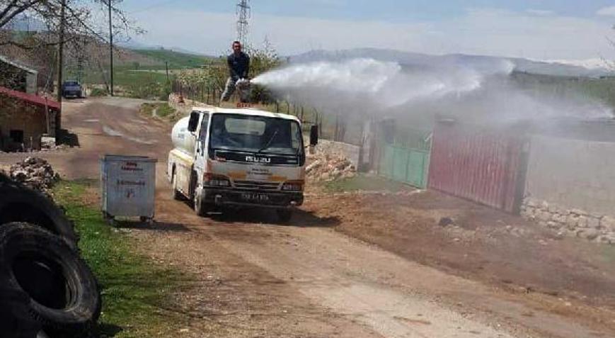 Gölbaşı’nda köyler dezenfekte ediliyor