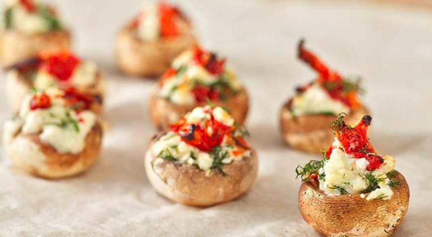 Kurutulmuş domatesli mantar dolma tarifi