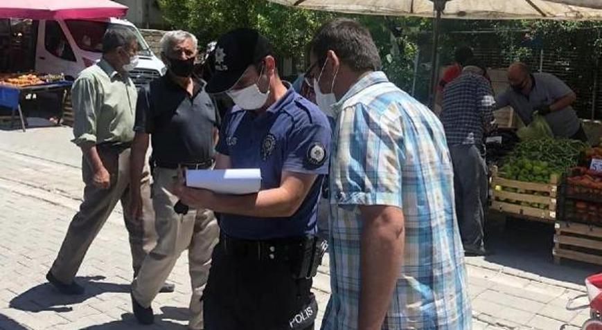 Maske takmayan 3 kişiye para cezası