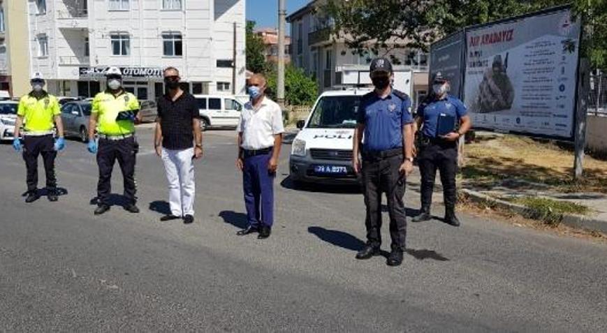 Babaeski Kaymakamı Elmacıoğlu, trafik denetimine katıldı