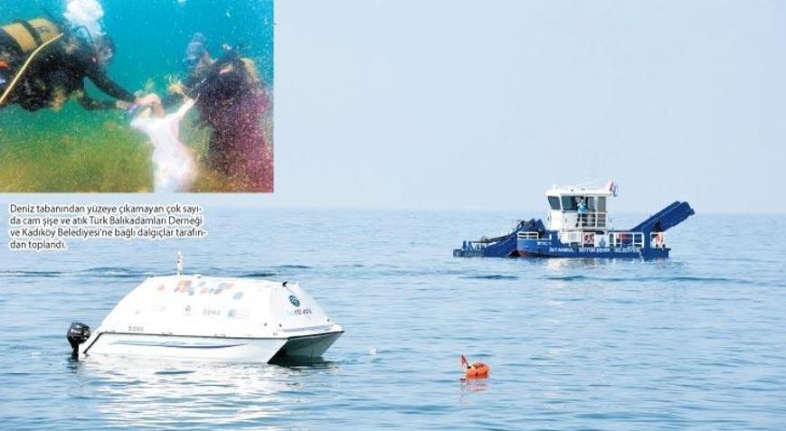 İnsansız tekne ‘doris’ denizden çöp topladı