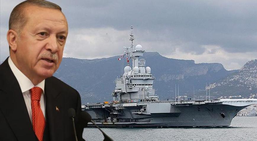 Merkel ile görüşmede Erdoğan’dan sert Fransa tepkisi: O uçak gemisi niye geliyor