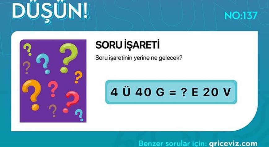 Günün bulmacası: Soru işareti