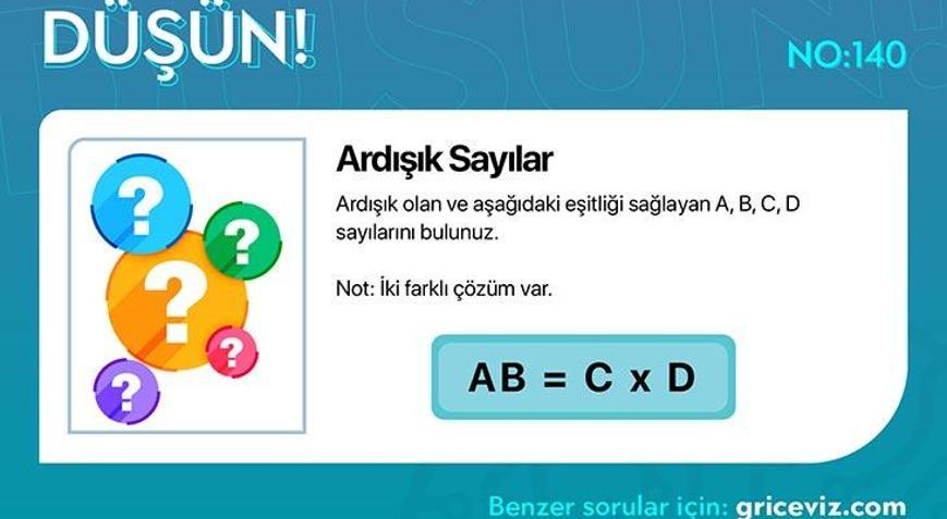 Günün bulmacası: Ardışık sayılar