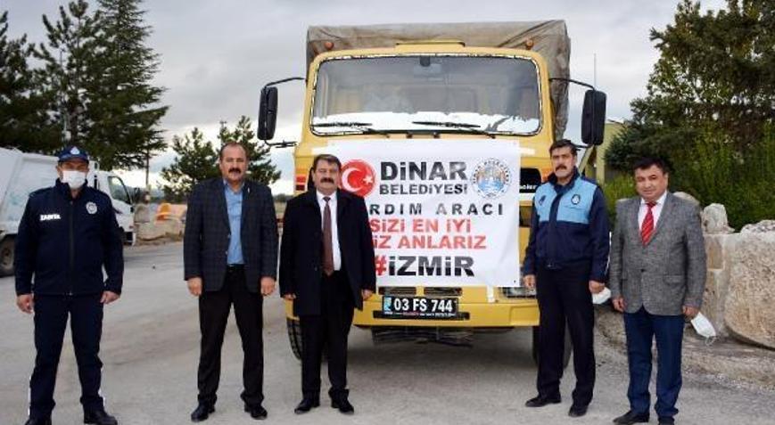 Dinardan İzmire yardım TIRı