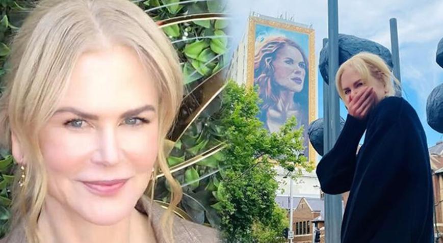 Sidney'de 18 katlı binaya Nicole Kidman portresi çizildi - Magazin