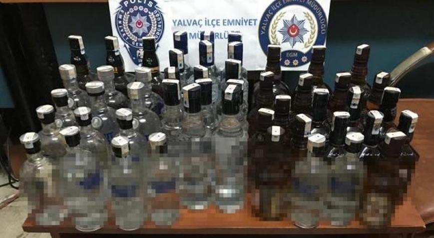 Yalvaçta kaçak içki operasyonu