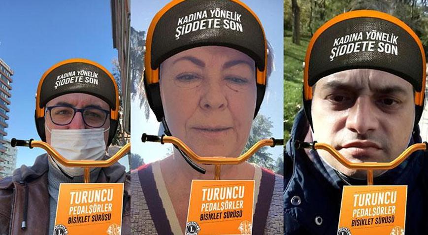 Turuncu Pedalşörler, kadına yönelik şiddete karşı bu yıl da pedal çevirdi