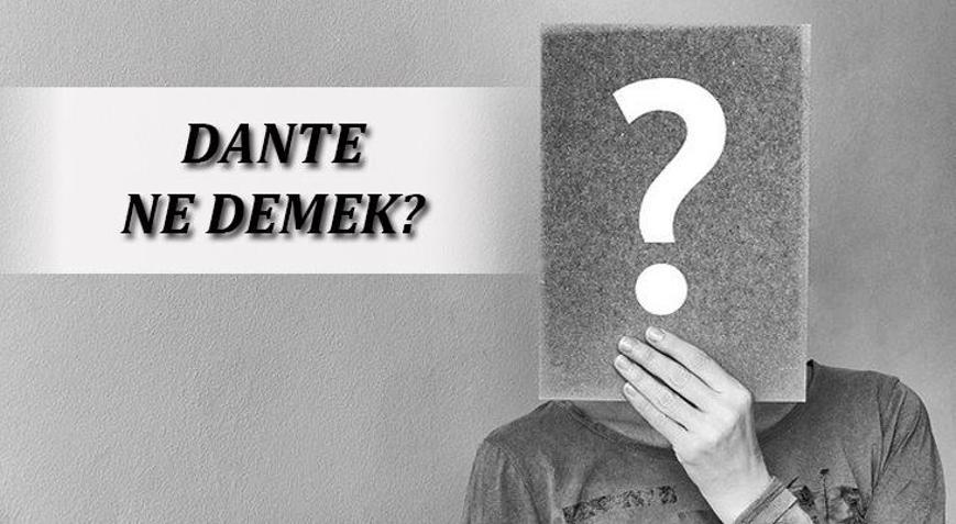 Dante Ne Demek Dante Kimdir Dante Ka Ya nda ld En Son